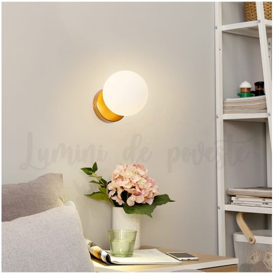 Aplica LED Perete Moon, 1 surse de iluminare Aplica LED Perete Moon, 1 surse de iluminare