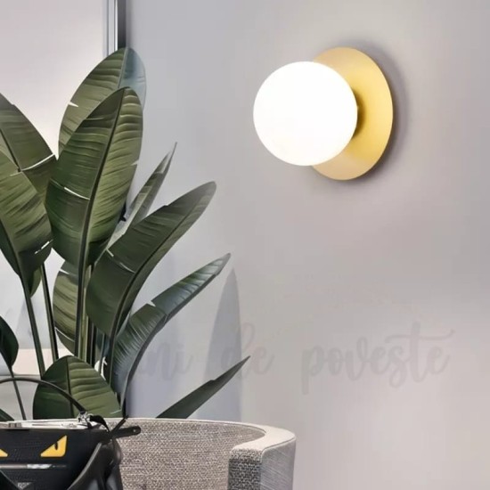 Aplica LED Perete Moon, 1 surse de iluminare Aplica LED Perete Moon, 1 surse de iluminare