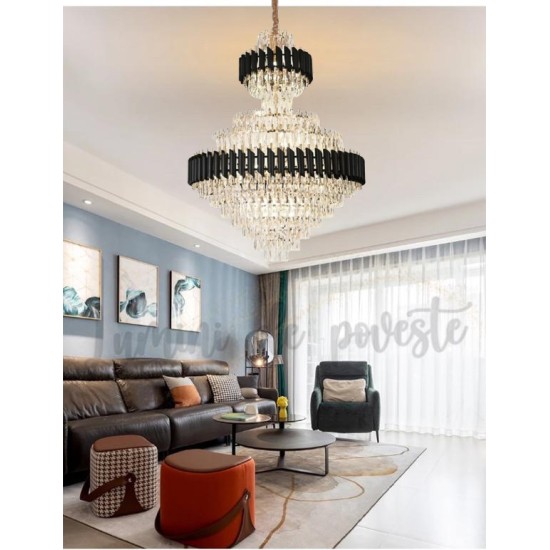 Candelabru Bohemian Sublime Black 900x600, 13 surse de iluminare Candelabru Bohemian Sublime Black 900x600, 13 surse de iluminare