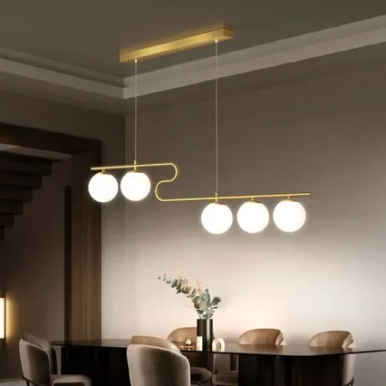 Candelabru Dining Moon Shade, 5 surse de iluminare Candelabru Dining Moon Shade, 5 surse de iluminare