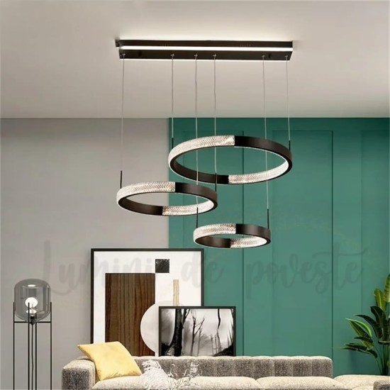 Candelabru LED 240W Balance Minimalist 3 Glam, LED inclus, 3 surse de iluminare, Telecomanda, Dimabil, Lumina: Cald, Natural, Rece, Echivalent 960W Candelabru LED 240W Balance Minimalist 3 Glam, LED inclus, 3 surse de iluminare, Telecomanda, Dimabil, Lumina: Cald, Natural, Rece, Echivalent 960W