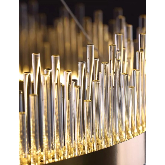 Candelabru LED 98 W Krystal Harmony Gold 60, LED inclus Candelabru LED 98 W Krystal Harmony Gold 60, LED inclus