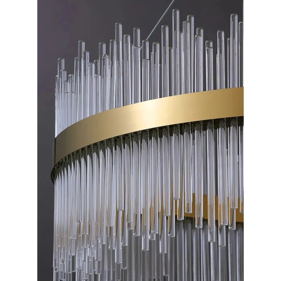 Candelabru LED 98 W Krystal Harmony Gold 60, LED inclus Candelabru LED 98 W Krystal Harmony Gold 60, LED inclus
