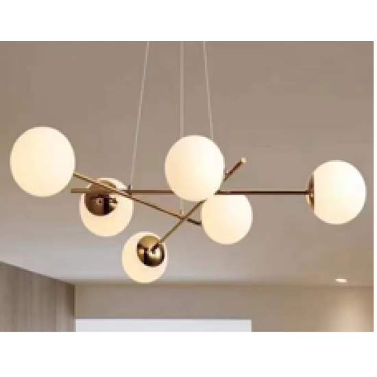 Candelabru Moon Globes, 6 surse de iluminare Candelabru Moon Globes, 6 surse de iluminare