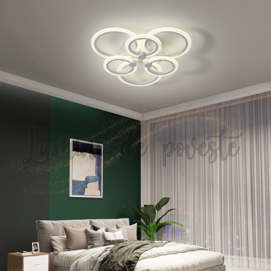 Lustra LED 120W Olympic, 6 surse de iluminare, LED, Echivalent 480W Lustra LED 120W Olympic, 6 surse de iluminare, LED, Echivalent 480W