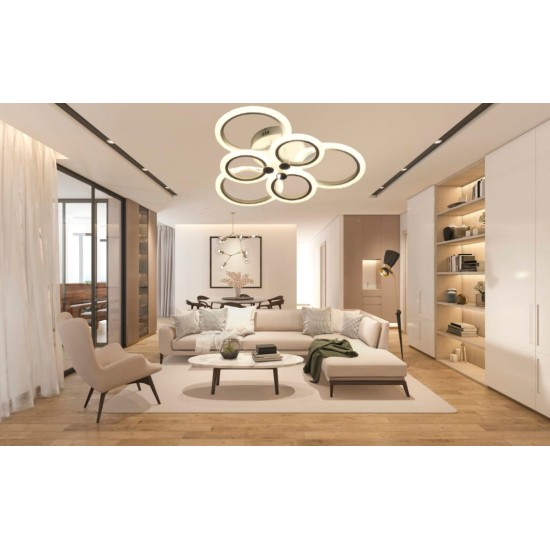 Lustra LED 120W Olympic, 6 surse de iluminare, LED, Echivalent 480W Lustra LED 120W Olympic, 6 surse de iluminare, LED, Echivalent 480W