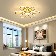 Lustra LED 120W Zaza Gold, LED inclus