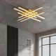 Lustra LED 130W Zig Zag Gold Mini, LED inclus Lustra LED 130W Zig Zag Gold Mini, LED inclus