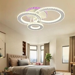 Lustra LED 136W Krystal 3 ALB RGB, LED inclus