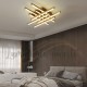 Lustra LED 150W Zig Zag Gold Patrat, LED inclus Lustra LED 150W Zig Zag Gold Patrat, LED inclus