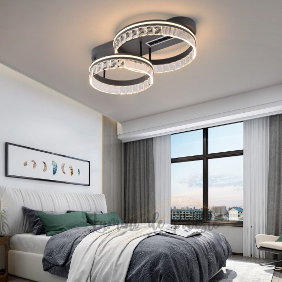 Lustra LED 160W Minimalist 2 Krystal, 2 surse de iluminare Lustra LED 160W Minimalist 2 Krystal, 2 surse de iluminare