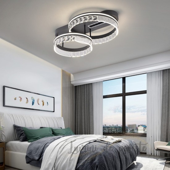Lustra LED 160W Minimalist 2 Krystal, 2 surse de iluminare Lustra LED 160W Minimalist 2 Krystal, 2 surse de iluminare