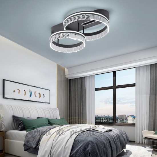 Lustra LED 160W Minimalist 2 Krystal, 2 surse de iluminare Lustra LED 160W Minimalist 2 Krystal, 2 surse de iluminare