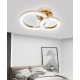 Lustra LED 42W Rings 2 Glam Auriu, LED inclus Lustra LED 42W Rings 2 Glam Auriu, LED inclus