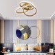 Lustra LED 84W Infinite Minimalist 3 Gold Slim, LED inclus Lustra LED 84W Infinite Minimalist 3 Gold Slim, LED inclus