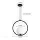 Pendul Moon Round Black Pendul Moon Round Black
