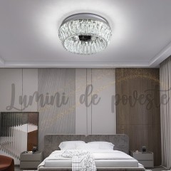 Plafoniera LED 144W Divine 400, LED inclus, 1 surse de iluminare, Telecomanda, Dimabil, Lumina: Cald, Natural, Rece, Echivalent 576W