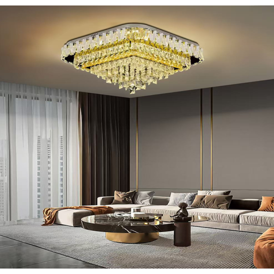 Plafoniera LED 200W Golden Haven 60 Square, LED inclus Plafoniera LED 200W Golden Haven 60 Square, LED inclus