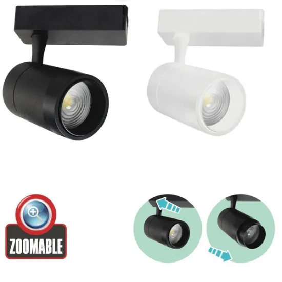 Spot LED pe sina 15W Alb, 1 surse de iluminare Spot LED pe sina 15W Alb, 1 surse de iluminare