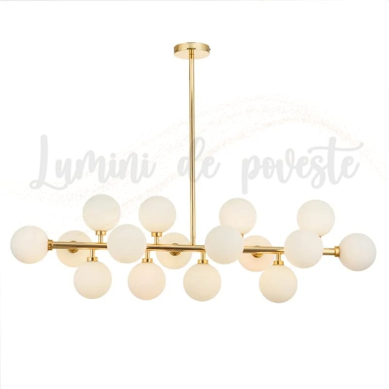 Candelabru 80W Bloom Dining 80x20, 16 surse de iluminare