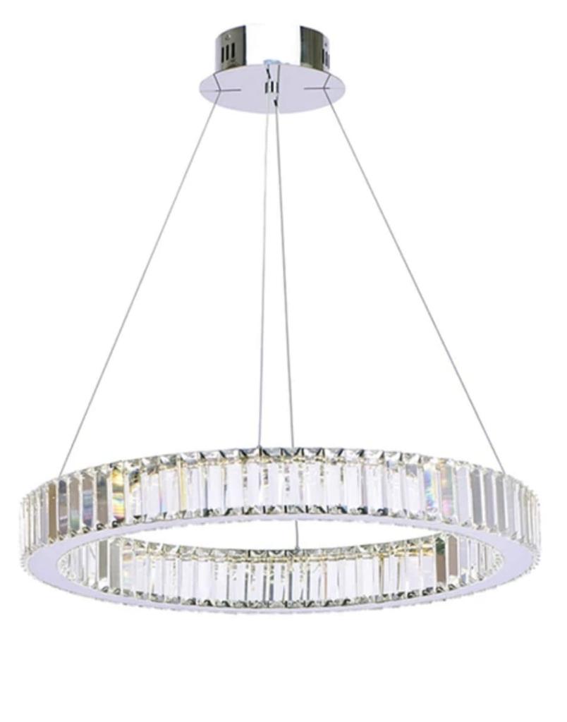 Candelabru LED 32 W Silver Diamond 40, LED inclus, Telecomanda